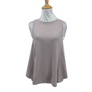 Lululemon Tank Top Womens 4 Doeskin To The Beat Swing Fit SoulCycle Cropped